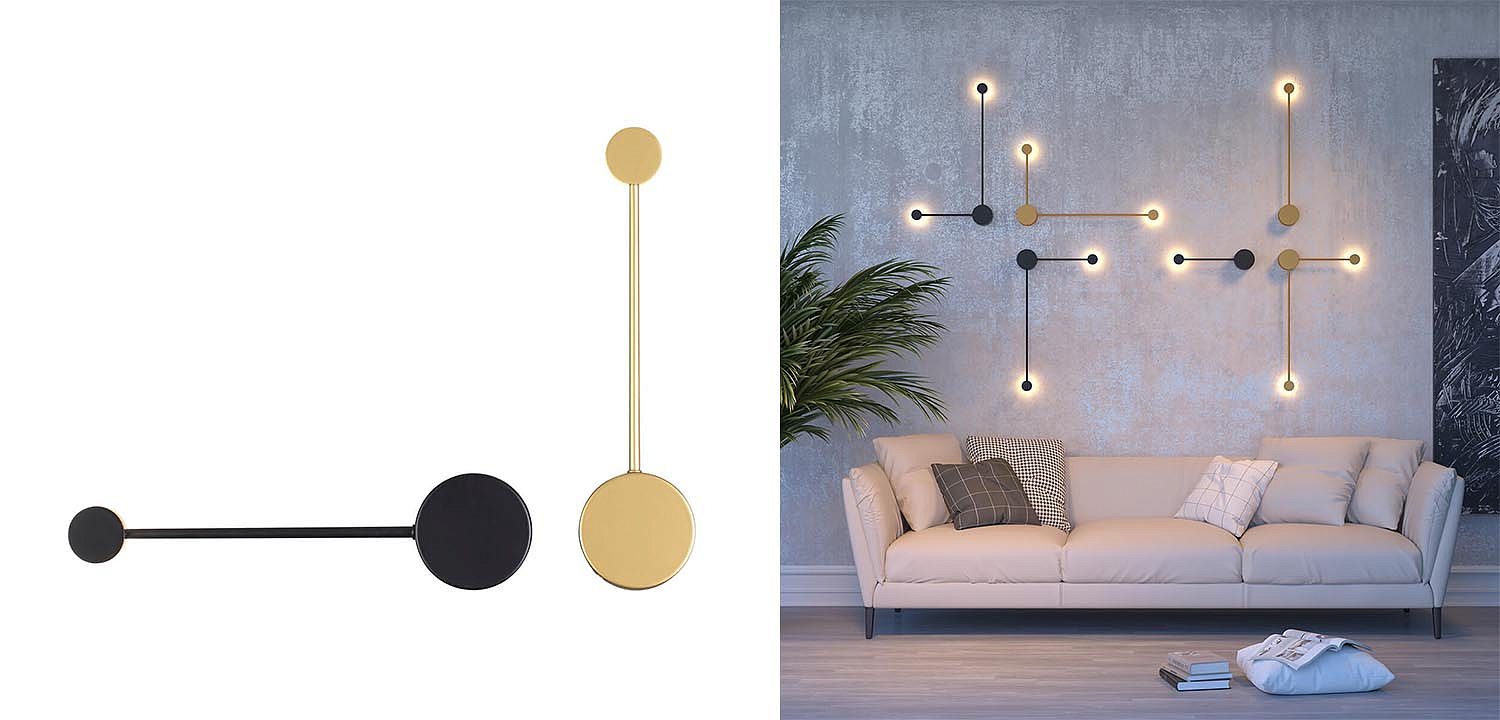 Бра Pin Wall Light Black 40 Бра Pin Wall Light Black 40 - Loft-Concept в Тюмени