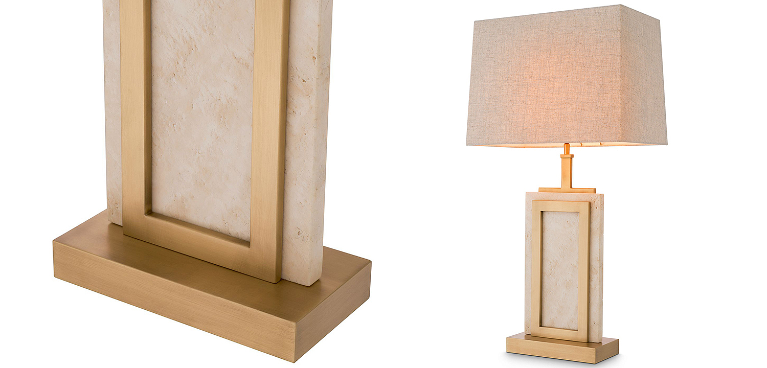 Настольная лампа Eichholtz Table Lamp Murray Travertine - Loft-Concept в Тюмени