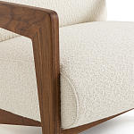 Кресло Avalon White Boucle из массива ореха варинант исполнения - 5 | Loft Concept в Тюмени