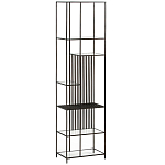 Стеллаж из металла и стекла Menzie Black Stripes Metal Rack варинант исполнения - 2 | Loft Concept в Тюмени