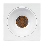 Встраиваемый спот светодиодный квадаратный белого цвета с круглым углублением Ombra Lux  варинант исполнения - 2 | Loft Concept в Тюмени