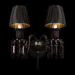 Бра с двумя черными абажурами и декоративными подвесками Lustre Reverie варинант исполнения - 1 | Loft Concept в Тюмени