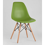 Пластиковый стул на ножках из массива бука Eames Green варинант исполнения - 1 | Loft Concept в Тюмени