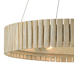 Люстра круглая из толстых деревянных реек Natural Style варинант исполнения - 1 | Loft Concept в Тюмени