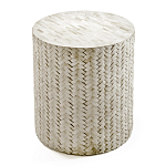 Приставной круглый столик инкрустация костью Bone Inlaid Round  Stool варинант исполнения - 2 | Loft Concept в Тюмени