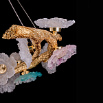 Люстра круглая на золотом каркасе с цветочным декором Miscellaneous herbs варинант исполнения - 4 | Loft Concept в Тюмени