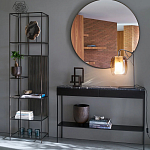 Стеллаж из металла и стекла Menzie Black Stripes Metal Rack варинант исполнения - 7 | Loft Concept в Тюмени