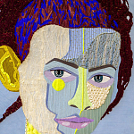 Картина с вышивкой Портрет wall panel People with the yellow ear 2 варинант исполнения - 1 | Loft Concept в Тюмени