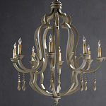 Люстра деревянная с подвесками Gray Curved Profile варинант исполнения - 2 | Loft Concept в Тюмени