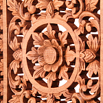 Панно из дерева квадратное Panel With Trees варинант исполнения - 2 | Loft Concept в Тюмени