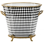 Фарфоровое кашпо Black and white square варинант исполнения - 1 | Loft Concept в Тюмени