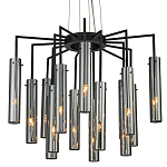 Люстра со стеклянными цилиндрическими плафонами Luminous Cylinders Smoky варинант исполнения - 1 | Loft Concept в Тюмени