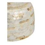 Приставной столик с мозаичным рисунком из раковин устриц Bone Inlay варинант исполнения - 3 | Loft Concept в Тюмени