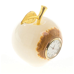 Часы настольные в виде яблока из натурального камня Оникс Stone Clock варинант исполнения - 6 | Loft Concept в Тюмени