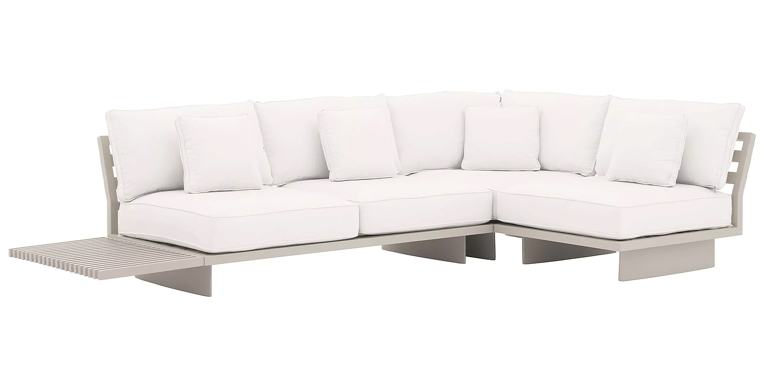 Модульный диван Eichholtz Sofa Royal Palm Белый Бежевый Модульный диван Eichholtz Sofa Royal Palm Белый Бежевый - Loft-Concept в Тюмени