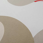 Подушка декоративная хлопковая бежевого цвета с абстрактным принтом Elysian Flow Sand варинант исполнения - 3 | Loft Concept в Тюмени