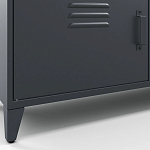 ТВ-тумба из металла и столешницей из массива дуба Metal Wood TV-Stand варинант исполнения - 7 | Loft Concept в Тюмени