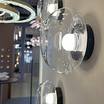 Бра с куполообразным плафоном и черным металлическим основанием Flos Wireline Lighting варинант исполнения - 2 | Loft Concept в Тюмени