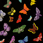 Картина ручная вышивка бисером Бабочки Butterflies and Light Bulb варинант исполнения - 4 | Loft Concept в Тюмени