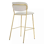 Стул барный широкой полукруглой спинкой на золотистых ножках Chair Smooth Shapes варинант исполнения - 3 | Loft Concept в Тюмени