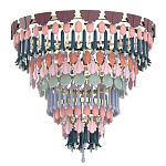 Люстра круглая с декором из разноцветных элементов в виде листьев Changing Seasons варинант исполнения - 1 | Loft Concept в Тюмени