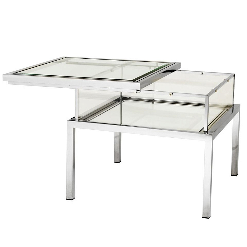 Приставной стол Eichholtz Side Table Harvey Нержавеющая сталь Прозрачное Стекло Приставной стол Eichholtz Side Table Harvey Нержавеющая сталь Прозрачное Стекло в Тюмени | Loft Concept