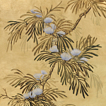 Обои ручная роспись Silk Tree Original colourway on Gold Bullion gilded paper варинант исполнения - 2 | Loft Concept в Тюмени