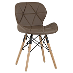 Стул с коричневым сиденьем из экокожи JEROEN варинант исполнения - 1 | Loft Concept в Тюмени