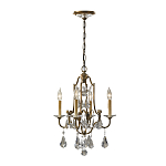 Люстра с 4-мя лампами и стеклянными подвесками в классическом стиле Feiss варинант исполнения - 2 | Loft Concept в Тюмени