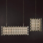 Подвесной светильник в форме цилиндра с фактурным серебряным каркасом и тканевым абажуром Silver Honeycomb варинант исполнения - 3 | Loft Concept в Тюмени