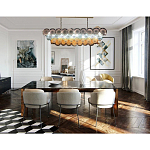 Люстра овальная с каскадом из разноцветных круглых подвесов Key Lustar варинант исполнения - 2 | Loft Concept в Тюмени