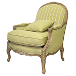 Кресло Ava Classical Armchair green striped flax варинант исполнения - 3 | Loft Concept в Тюмени