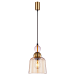 Подвесной светильник со стеклянным плафоном янтарного цвета Prestige варинант исполнения - 2 | Loft Concept в Тюмени