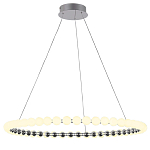 Люстра светодиодная кольцевая с круглыми плафонами белого цвета PEARLS Suspension 80 варинант исполнения - 2 | Loft Concept в Тюмени