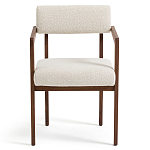 Кресло обеденное Alcove White Boucle из массива ореха варинант исполнения - 2 | Loft Concept в Тюмени