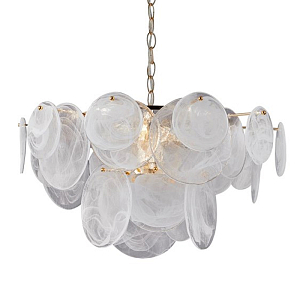 Люстра Plates Reduced Gold с Круглым Стеклом