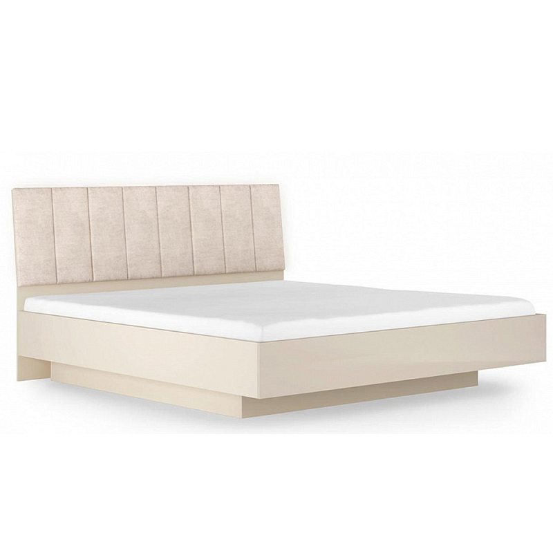 Кровать двуспальная с подъёмным основанием Satin Furniture 2 Бежево-серый Кровать двуспальная с подъёмным основанием Satin Furniture 2 Бежево-серый в Тюмени | Loft Concept