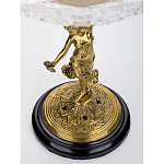 Чаша стеклянная прозрачная на бронзовой подставке с фигуркой девушки Eden Garden варинант исполнения - 4 | Loft Concept в Тюмени