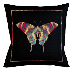 Подушка декоративная бабочка разноцветная Ikat Pattern
