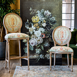 Барный стул из массива бука светло-зеленый с растительным орнаментом Raffael Angel Green Bar stool варинант исполнения - 8 | Loft Concept в Тюмени