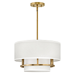 Потолочный светильник с двухслойным белым текстильным абажуром Hinkley варинант исполнения - 15 | Loft Concept в Тюмени