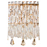 Люстра круглая с хрустальными подвесками на золотистом каркасе Roul Crystal Light варинант исполнения - 10 | Loft Concept в Тюмени