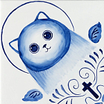 Плитка с узором Котики варинант исполнения - 2 | Loft Concept в Тюмени