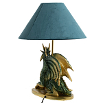Настольная лампа с абажуром Дракон Green Dragon Синий абажур варинант исполнения - 4 | Loft Concept в Тюмени