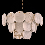 Люстра трехъярусная с подвесками из округлых элементов Cryptocrystalline Stone варинант исполнения - 1 | Loft Concept в Тюмени