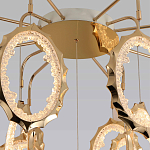 Потолочный светильник светодиодный с золотистым каркасом Ring of Fire варинант исполнения - 2 | Loft Concept в Тюмени