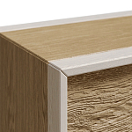 Тумба 2 ящика с подсветкой на рельефном фасаде Warm Industrial варинант исполнения - 9 | Loft Concept в Тюмени