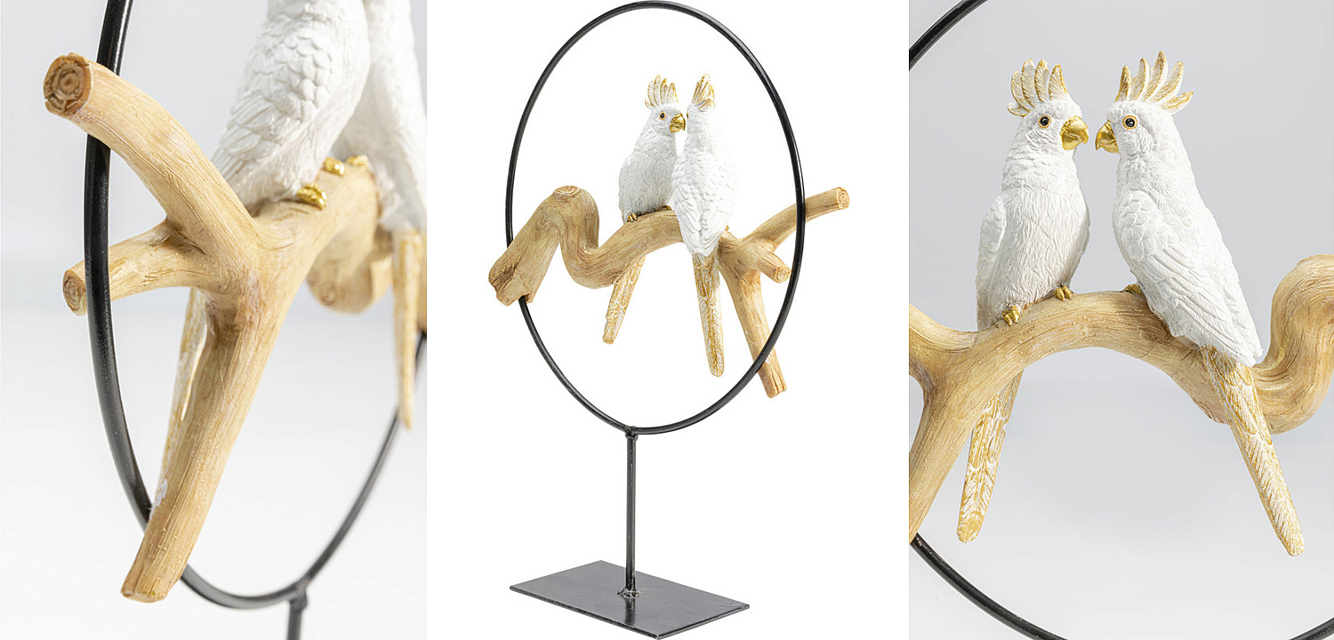 Статуэтка White Parrots in a ring Статуэтка White Parrots in a ring - Loft-Concept в Тюмени