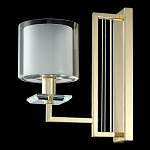 Бра с геометрическим каркасом из металла и цилиндрическим стеклянным плафоном Laurent варинант исполнения - 8 | Loft Concept в Тюмени