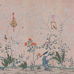 Обои ручная роспись Cecily pink варинант исполнения - 2 | Loft Concept в Тюмени